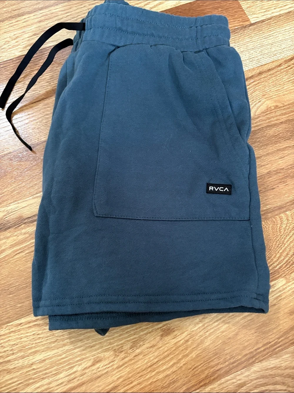 RVCA Men's Slate Blue Athletic Drawstring Shorts
